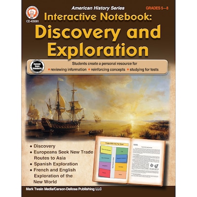 Interactive Notebook: Discovery and Exploration Resource Book, Grade 5-8 by Mark Twain Media, Paperb
