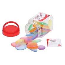 Edx Education Junior Rainbow Pebbles, Assorted Transparent Colors, Set of 36 (CTU13228)