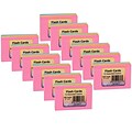 Hygloss Bright Flash Cards, 2 x 3, 100/Pack, 12 Packs (HYG42317-12)