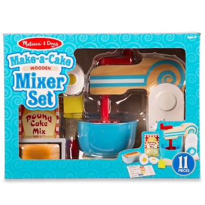 Melissa & Doug Wooden Make-a-Cake Mixer Set (LCI9840)