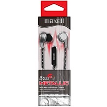 Maxell Bass13™ Metallic Earbuds with Mic & Volume Control (MAX199600)