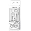 Maxell Jelleez™ Soft Earbuds with Mic, White (MAX199728)