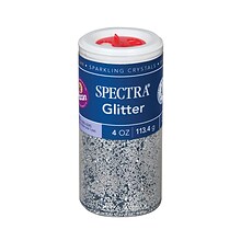 Spectra Glitter, Silver, 4 oz./Jar, 6 Jars (PAC91610-6)