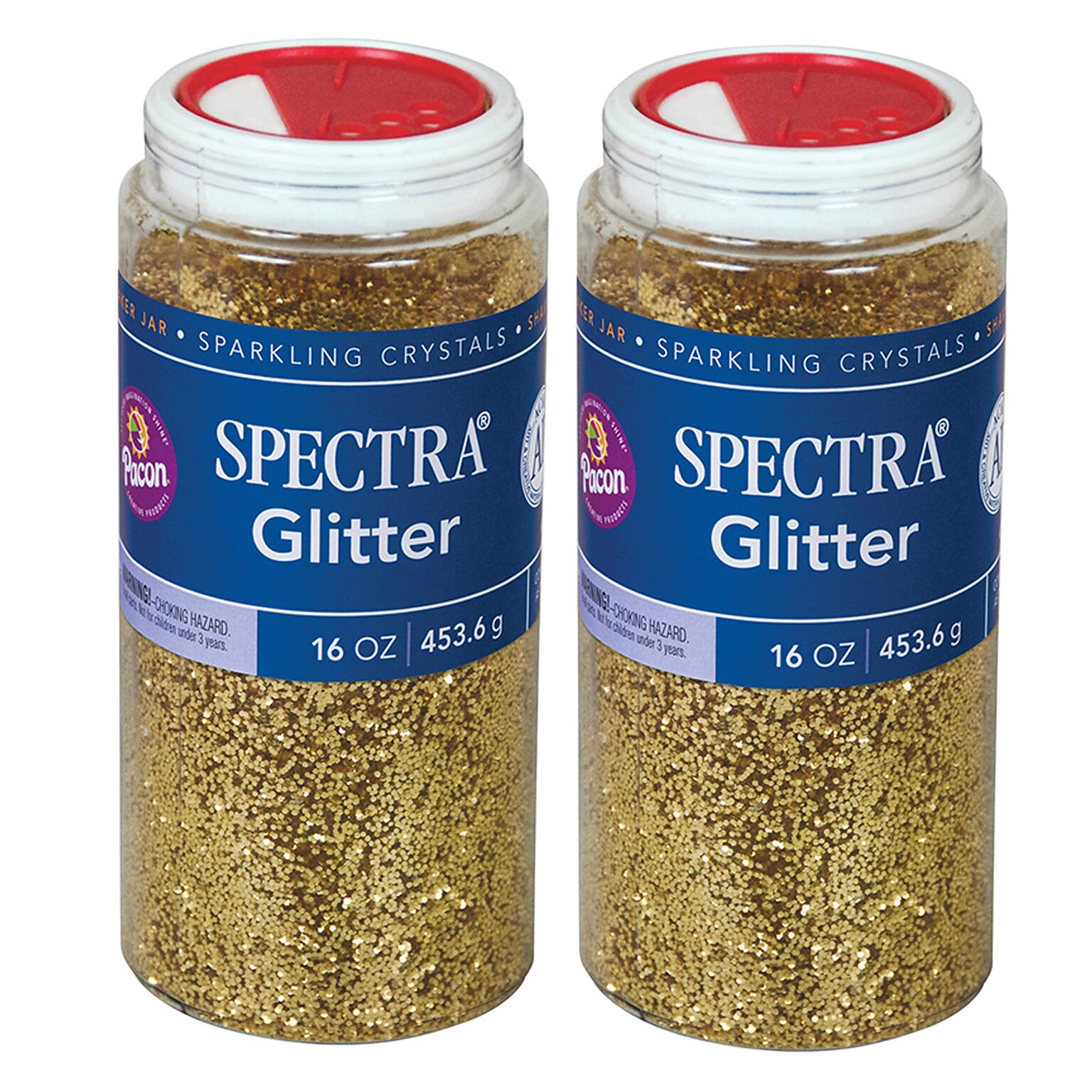 Spectra Glitter, Gold, Pack of 2 (1 lb.) Jars (PAC91780-2)