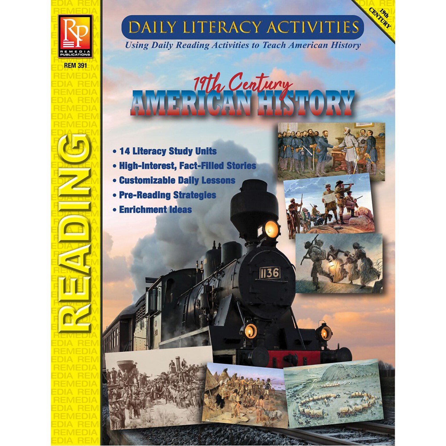 Remedia Publications Daily Literacy Activities: 19th Century American History Reading