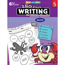 180 Days of Writing for Fifth Grade (Spanish) By Shell Education, Paperback (9781087648750)