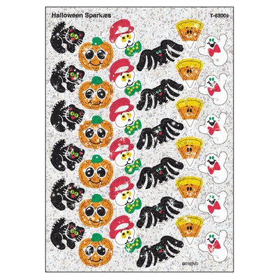 TREND Halloween Sparkles Sparkle Stickers, 72 Per Pack, 12 Packs (T-63009-12)