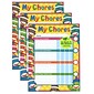 TREND Sock Monkeys Chore Charts, 25 Per Pack, 3 Packs (T-73145-3)