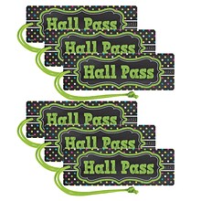 Teacher Created Resources Chalkboard Brights Magnetic Hall Pass, Pack of 6 (TCR77276-6)