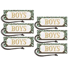Teacher Created Resources Eucalyptus Magnetic Boys Pass, Pack of 6 (TCR77475-6)