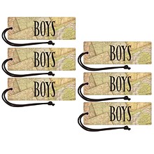 Teacher Created Resources Travel the Map Magnetic Boys Pass, Pack of 6 (TCR77478-6)