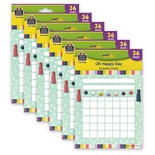 Teacher Created Resources Incentive Chart, 17 x 22, Oh Happy Day, Pack of 6 (TCR9047-6)