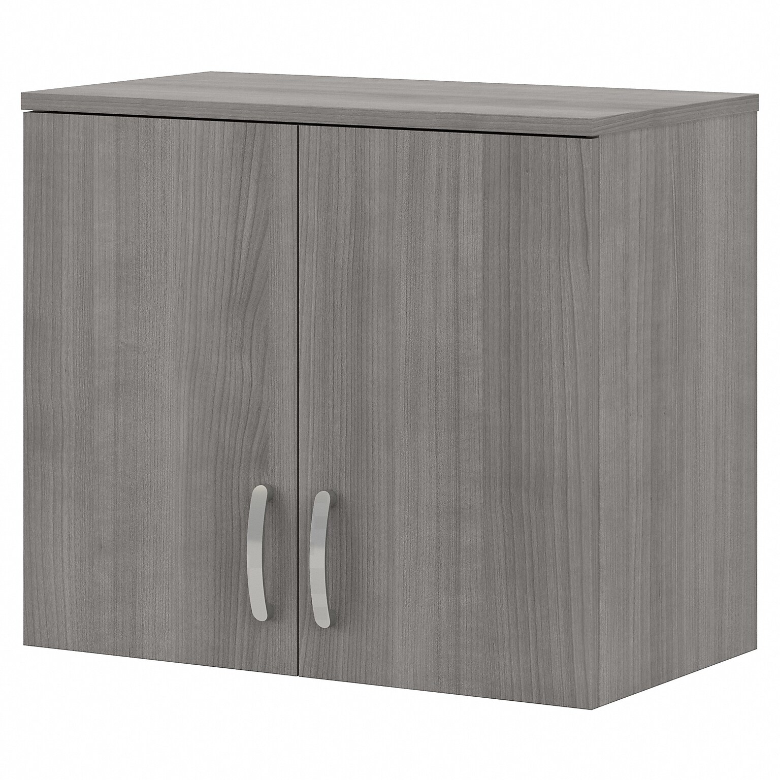 Bush Business Furniture Universal 24 Wall Cabinet with Doors and 2 Shelves, Platinum Gray (UNS428PG)