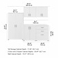 Bush Business Furniture Universal 62" 5-Piece Modular Storage Set with 11 Shelves, White (UNS003WH)