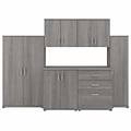Bush Business Furniture Universal 62 6-Piece Modular Storage Set with 14 Shelves, Platinum Gray (UN
