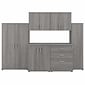 Bush Business Furniture Universal 62" 6-Piece Modular Storage Set with 14 Shelves, Platinum Gray (UNS002PG)