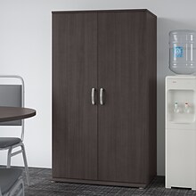 Bush Business Furniture Universal 62 Tall Storage Cabinet with Doors and 5 Shelves, Storm Gray (UNS