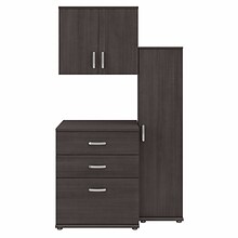 Bush Business Furniture Universal 62 3-Piece Modular Storage Set with 5 Shelves, Storm Gray (UNS005