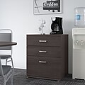 Bush Business Furniture Universal 34 Floor Storage Cabinet with 3 Drawers, Storm Gray (UNS328SG)