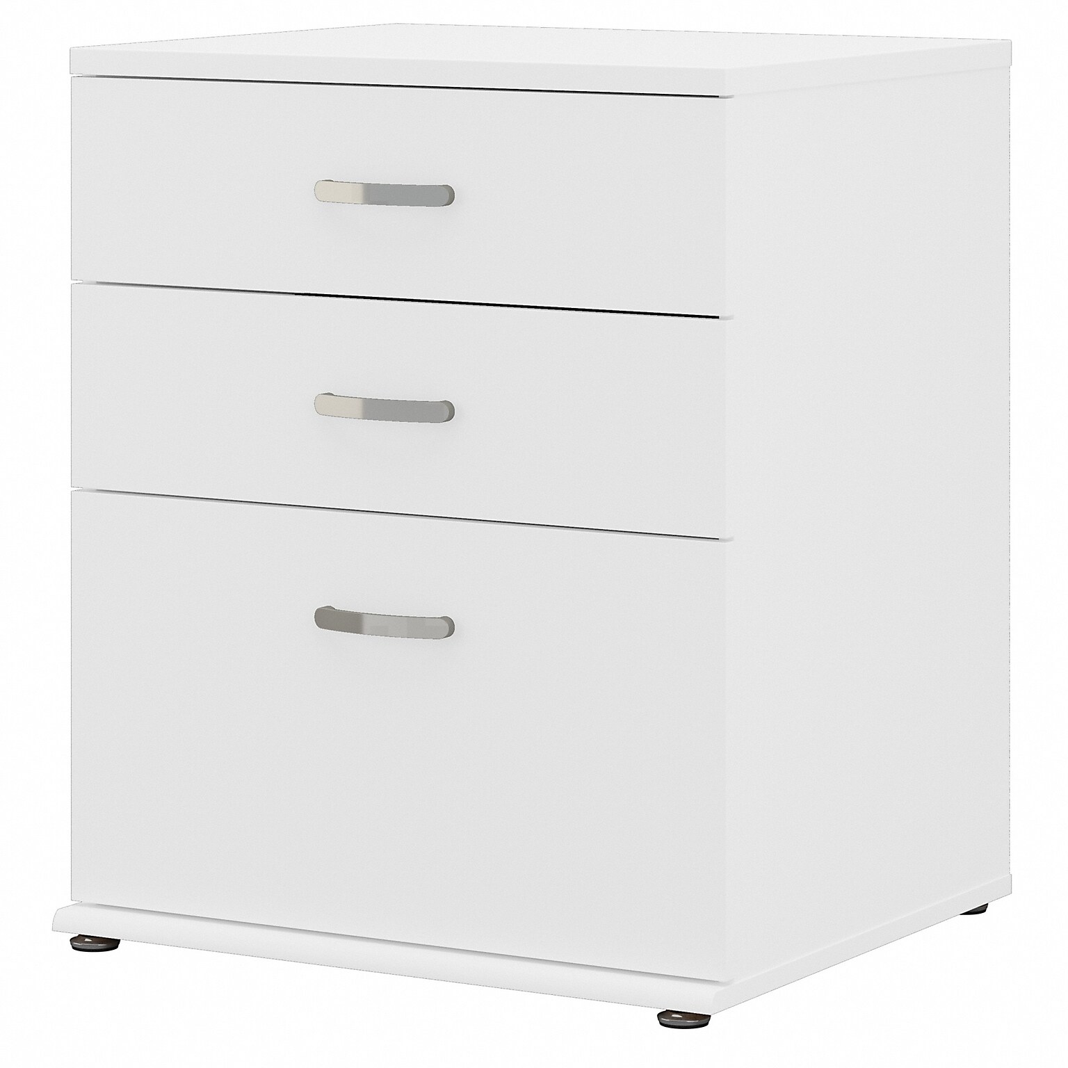 Bush Business Furniture Universal 34 Floor Storage Cabinet with 3 Drawers, White (UNS328WH)