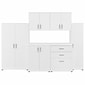 Bush Business Furniture Universal 62" 6-Piece Modular Storage Set with 14 Shelves, White (UNS002WH)