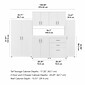 Bush Business Furniture Universal 62" 6-Piece Modular Storage Set with 14 Shelves, White (UNS002WH)