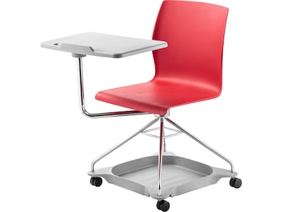 National Public Seating CoGo 25 Mobile Tablet Chair Chair, Red/Gray (COGO-40)