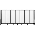 National Public Seating Robo Freestanding 7-Panel Room Divider, 72H x 164W, Clear Acrylic (RDB6-7C