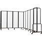 National Public Seating Robo Freestanding 9-Panel Room Divider, 72"H x 210"W, Clear Acrylic (RDB6-9CA)