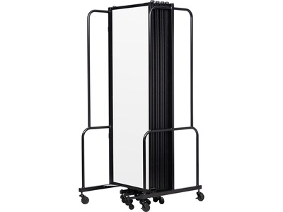 National Public Seating Robo Freestanding 9-Panel Room Divider, 72"H x 210"W, Clear Acrylic (RDB6-9CA)