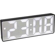 Infinity Instruments Digital Alarm Clock, 6.25 x 2.25 (20220BK)