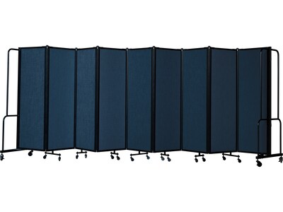 National Public Seating Robo Freestanding 9-Panel Room Divider, 72"H x 210"W, Blue PET (RDB6-9PT04)