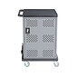 National Public Seating Oklahoma Sound Duet 2-Shelf Metal Mobile A/V Cart with Lockable Wheels, Silver (DCC)