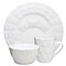 Elama Retro Chic 16-Piece Stoneware Dinnerware Set White  ELM-RETROCHIC-WHITE