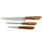 Gibson Home  107193.03 Seward Stainless Steel 3-Piece Cutlery Set with Wooden Handle