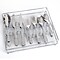 Gibson Home 109532.46 Hammered Stainless Steel 46-Piece Flatware Set with Wire Caddy