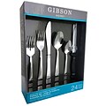 Gibson 44012.24 Palmore Plus Stainless Steel 24-Piece Flatware Set
