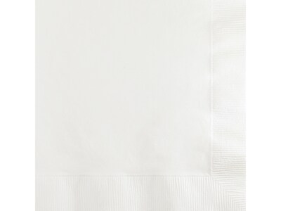 Creative Converting Touch of Color Beverage Napkin, 2-ply, White, 600 Napkins/Pack (DTC259000BNAP)