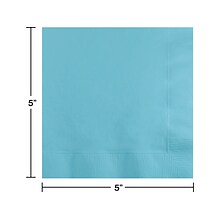 Creative Converting Touch of Color Beverage Napkin, 2-ply, Pastel Blue, 150 Napkins/Pack (DTC1391791