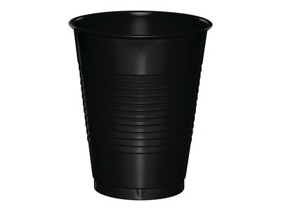 Creative Converting Touch of Color Plastic Cold Cup, 16 Oz., Black Velvet, 60 Cups/Pack (DTC28134081