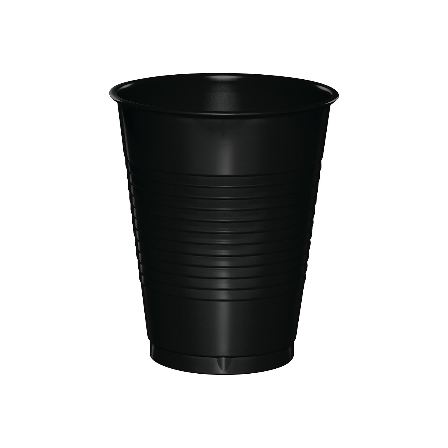 Creative Converting Touch of Color Plastic Cold Cup, 16 Oz., Black Velvet, 60 Cups/Pack (DTC28134081TUMB)