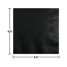 Creative Converting Touch of Color Lunch Napkin, 2-ply, Black Velvet, 150 Napkins/Pack (DTC139194135