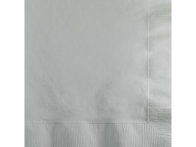 Creative Converting Touch of Color Beverage Napkin, 2-ply, Shimmering Silver, 150 Napkins/Pack (DTC8