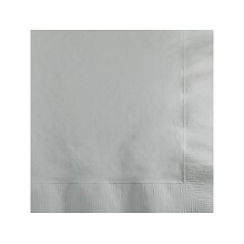 Creative Converting Touch of Color Beverage Napkin, 2-ply, Shimmering Silver, 150 Napkins/Pack (DTC8