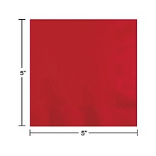 Creative Converting Touch of Color Beverage Napkin, 2-ply, Classic Red, 150 Napkins/Pack (DTC801031B