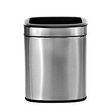 Alpine Industries Stainless Steel Indoor Trash Can with Liner, 2.6 Gallon, Silver (470-10L)