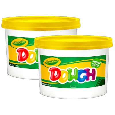 Crayola® Super Soft Modeling Dough, Yellow, 3 lbs. Bucket, Pack of 2 (BIN1534-2)