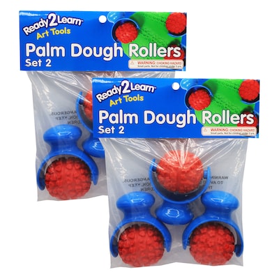 Ready 2 Learn® Palm Modeling Dough Rollers, Set 2, 3 Per Pack, 2 Packs (CE-6672-2)