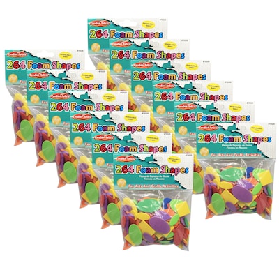 CLI Assorted Foam Shapes, 264/Pack, 12 Packs (CHL70526-12)
