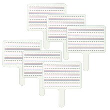 C-Line Two-Sided Dry Erase Answer Paddle, Lined/Plain, 10 x 8, Pack of 6 (CLI40670-6)